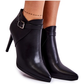 Sergio Leone Bottes chaudes pour femmes sur un talon haut Black Tone noir