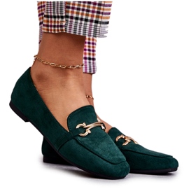 FB2 Mocassins classiques en daim vert Roddie