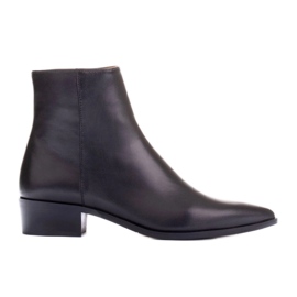 Marco Shoes Bottes subtiles en cuir souple noir