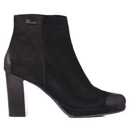 Bottes noires pour femmes sur un poteau Shelovet élevé le noir Bottes noires pour femmes sur un poteau Shelovet élevé le noir