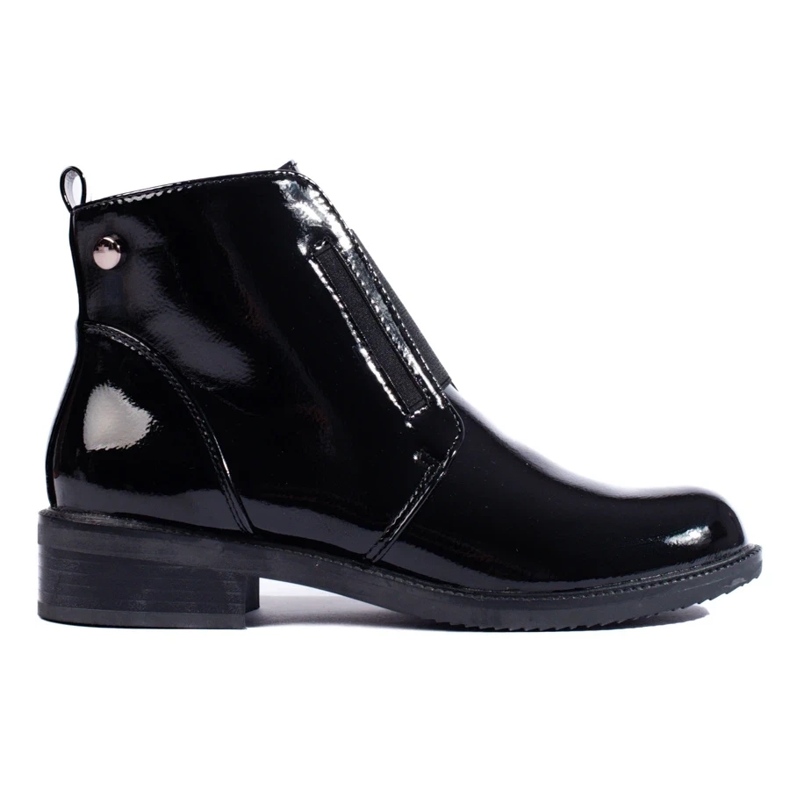 Bottes élégantes pour femmes à talons plats le noir