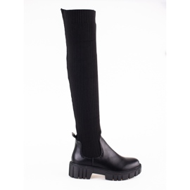 Mousquetaires pour femmes avec tige souple Shelovet noir