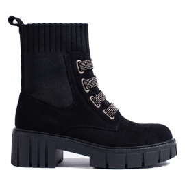 Bottes femme en daim Shelovet le noir