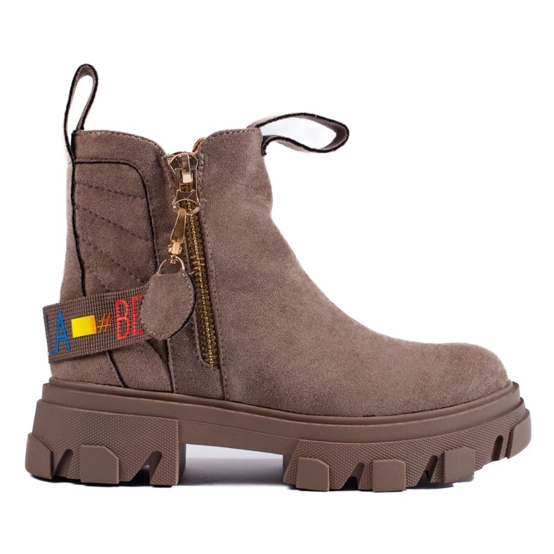 Bottines plateforme femme beige