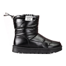 W. Potocki Bottes de neige pour femmes Potocki avec une tige basse noir