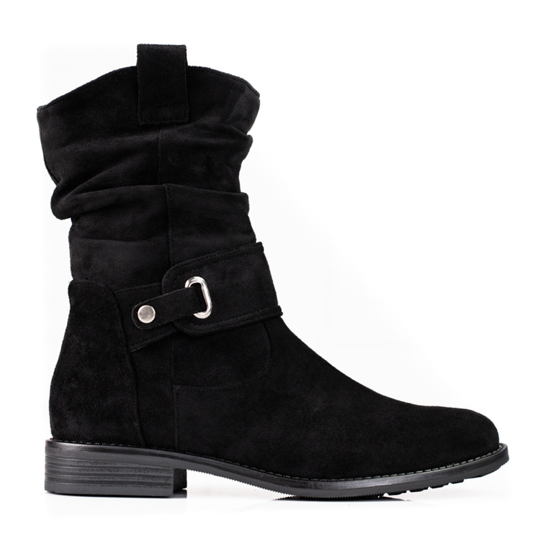 W. Potocki Bottes pour femmes noires à tige froissée Potocki le noir