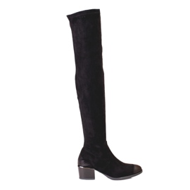Cuissardes femme Vinceza en daim le noir