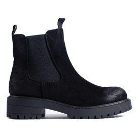 Bottines Chelsea noires Shelovet, femmes