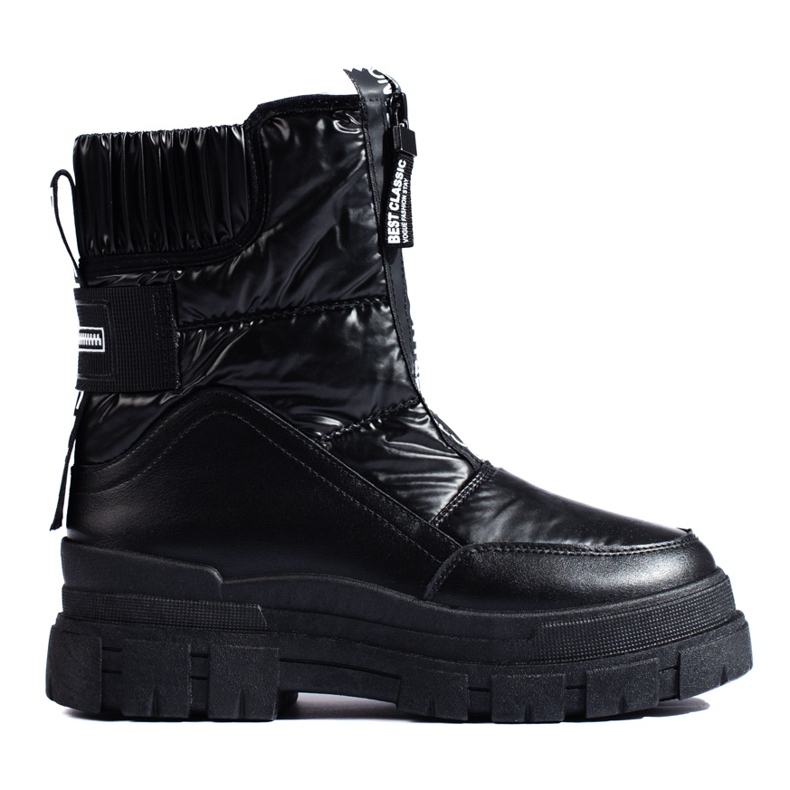 Bottes de neige pour femmes sur la plate-forme noire Vinceza le noir
