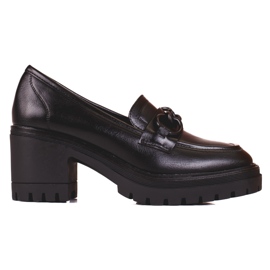 Mocassins femme talon haut Vinceza noir