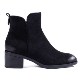 Bottines noires pour femmes sur un poteau Vinceza bas le noir