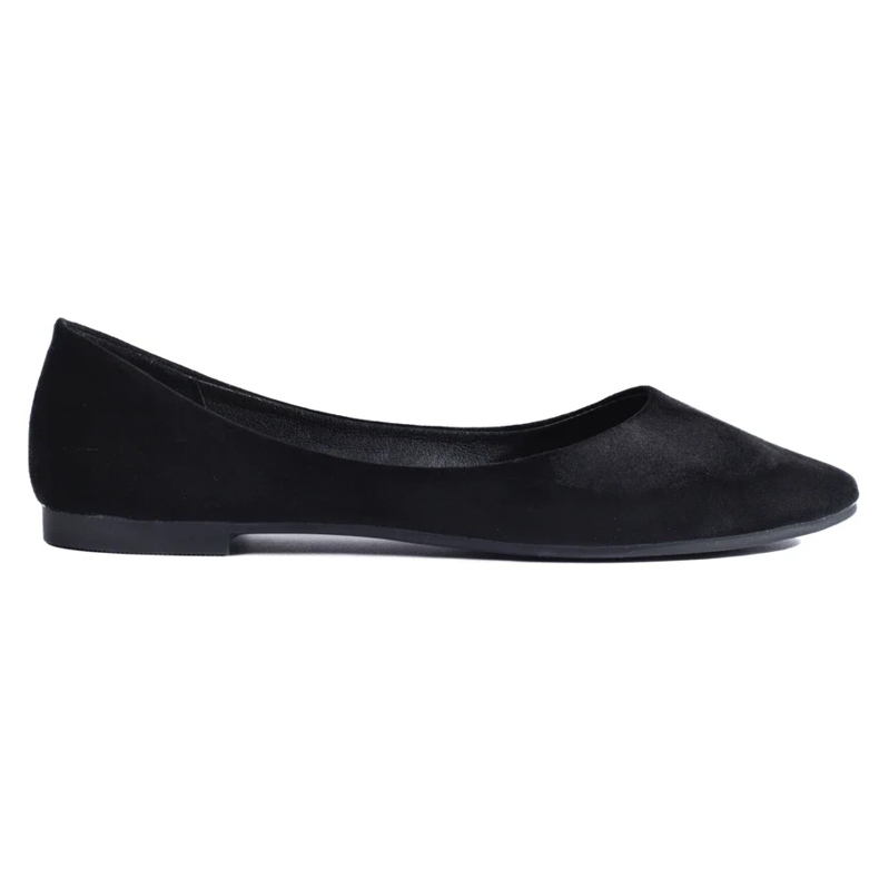 Ballerines confortables en daim le noir