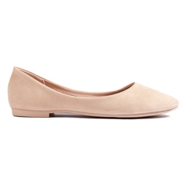 Ballerines confortables en daim beige