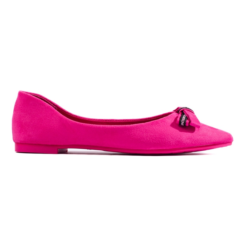 Ballerines en daim à nœud Shelovet rose