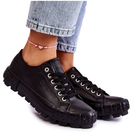 Baskets en cuir à la mode Big Star KK274143 Noir