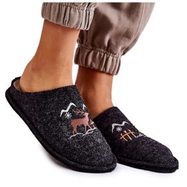 Chaussons Domestiques Big Star KK276018 Noir et Beige brun