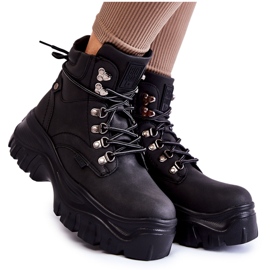 Bottes pour femmes en mousse à mémoire de forme Big Star KK274368 Noir le noir