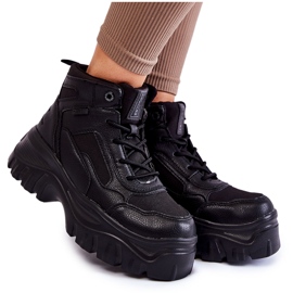 Bottes à la mode Memory Foam Big Star KK274371 Noir le noir