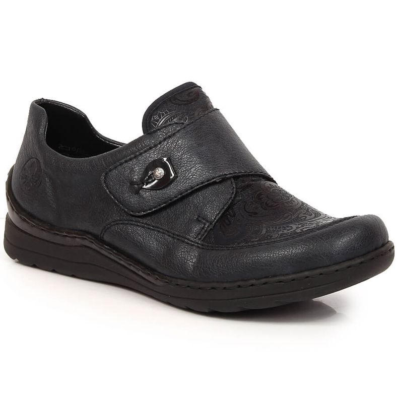 Chaussures femme velcro bleu marine Rieker 48951-14