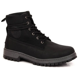 Bottes noires pour hommes Big Star KK174206