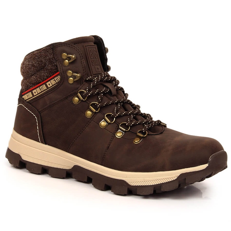 Chaussures montantes trekking homme marron Big Star KK174216 brun