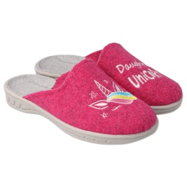 Befado chaussons enfants chaussons 707X427 rose avec broderie