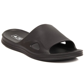 Pantoufles de sport en mousse NEWS noires