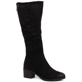 Bottines à talons en daim noir T.Sokolski le noir