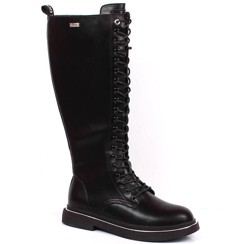 Bottes en cuir pour femmes isolées noires Goe KK2N4046 le noir Bottes en cuir pour femmes isolées noires Goe KK2N4046 le noir