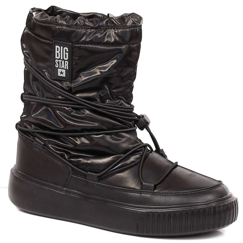 Bottes de neige métalliques, slip-on noir Big Star KK274193 le noir