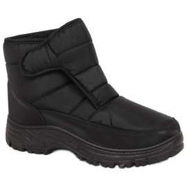 News Bottes de neige isolées par velcro pour hommes, noires