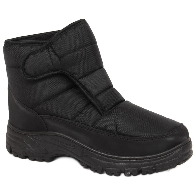 News Bottes de neige isolées par velcro pour hommes, noires le noir
