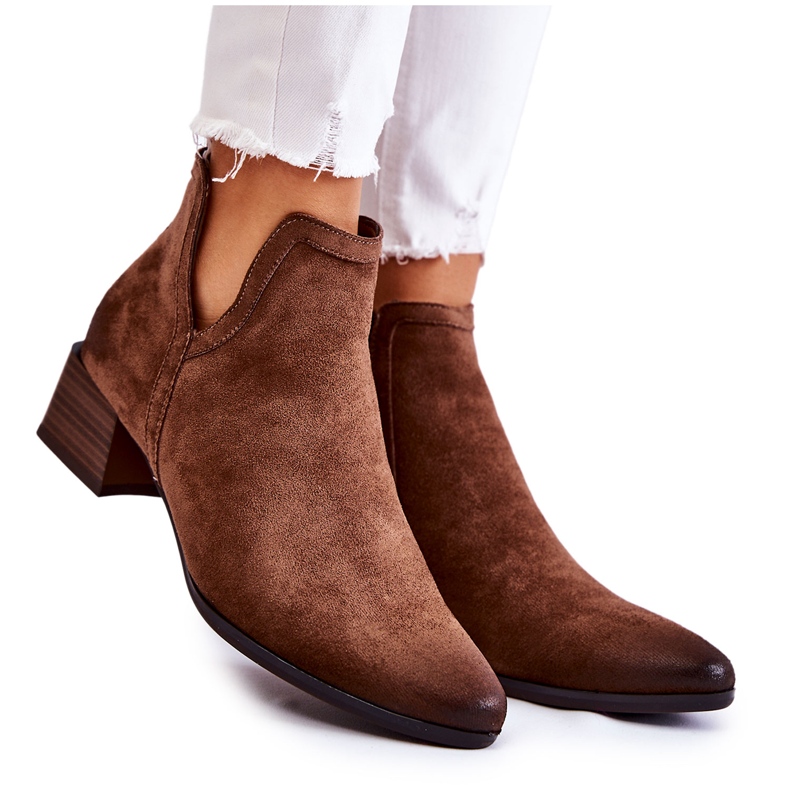 Vinceza Bottes Classiques Pour Femmes Avec Fermeture Éclair Marron Ellene brun