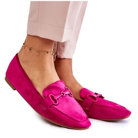 Mocassins En Daim Avec Décoration Santi Fuchsia rose