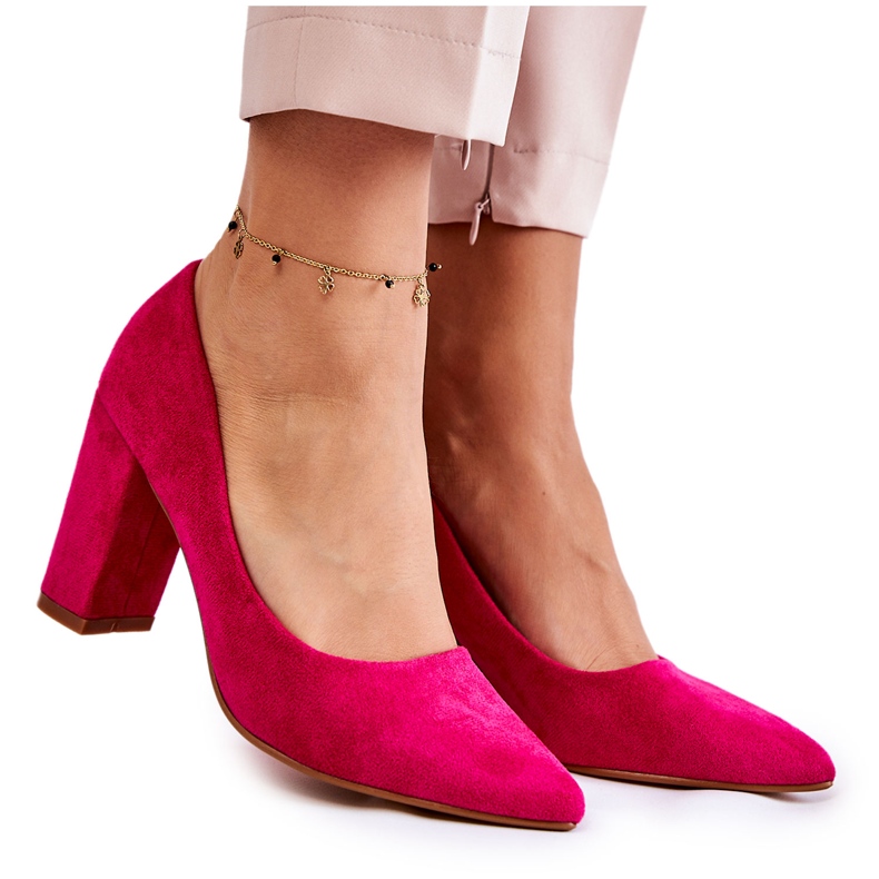 PS1 Escarpins Classiques En Daim On A Bar Fuchsia Kendra rose