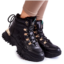 PE1 Bottes Chaudes Femme Sur La Plateforme Noir Ofelia