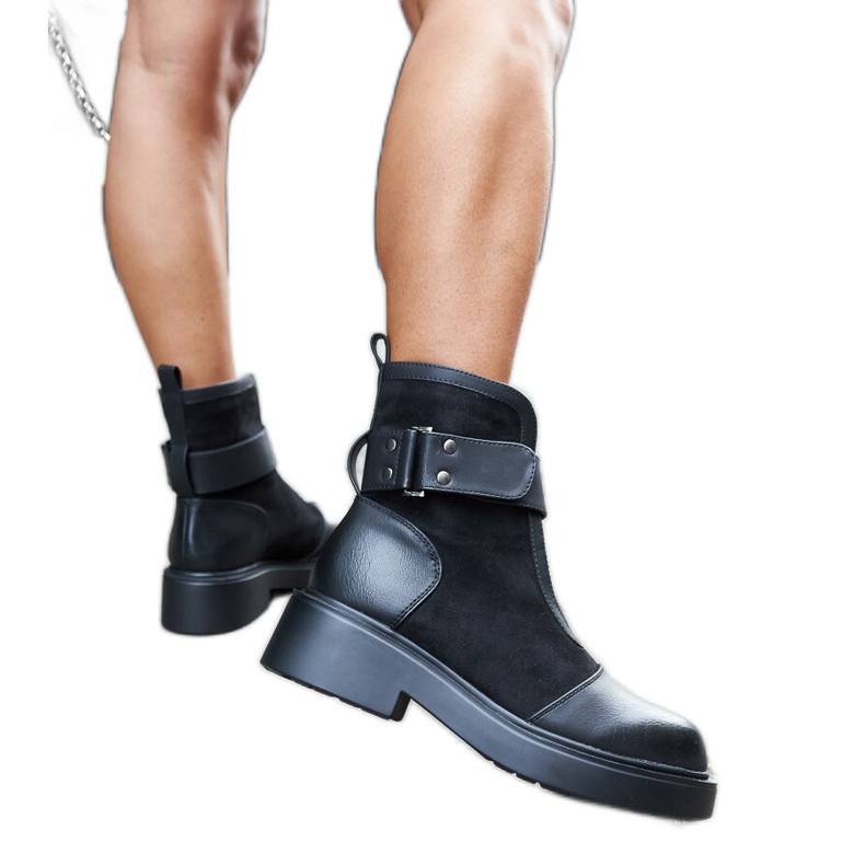 Bottes noires pour femmes d'Elbika le noir