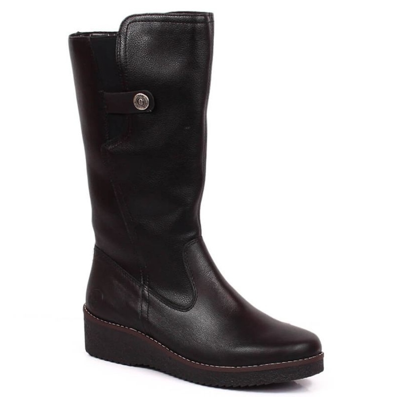 Bottes confortables isolées avec de la laine de mouton Rieker W RKR548 le noir