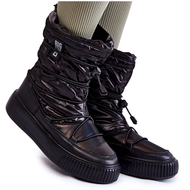 Bottes de neige isolées pour femmes Big Star KK274193 Noir le noir Bottes de neige isolées pour femmes Big Star KK274193 Noir le noir