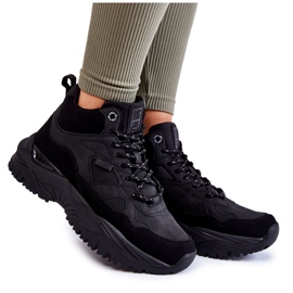 Chaussures de sport hautes pour femmes Système de mousse à mémoire de forme Big Star KK274356 Noir