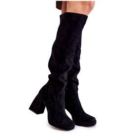 PA2 Bottes Kessler en daim noires pour femmes le noir