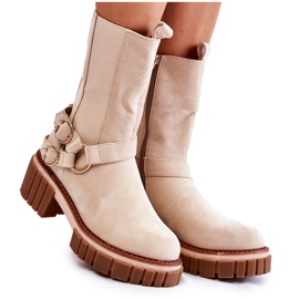 Bottes Chaudes En Daim Pour Femme Workers Beige Brinnon