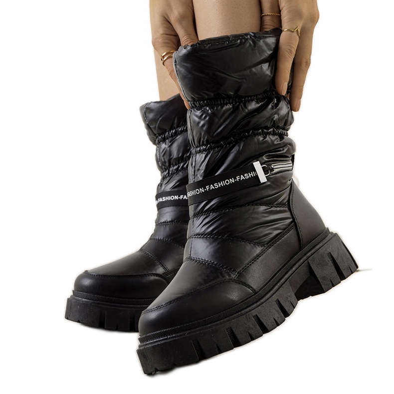 Bottes de neige noires pour femmes de Mette le noir Bottes de neige noires pour femmes de Mette le noir