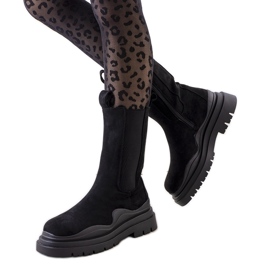 Bottines à plateforme Algade noires le noir