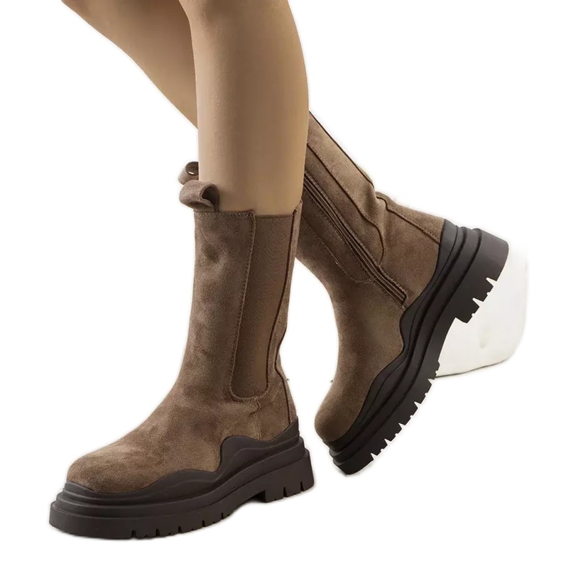 PA1 Bottines à plateforme Algade marron brun