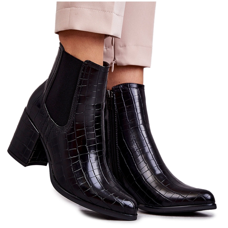 PL4 Bottes en Cuir Serpent La.Fi 260038B-XC Noir 260038B-XC le noir