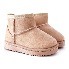Bottes de neige chaudes pour enfants Beige Gooby brun