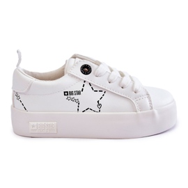 Chaussures de sport pour enfants à lacets Big Star KK374222 Blanc