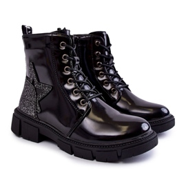 PE1 Bottes Laquées Zippées Enfant Noir Yukko le noir PE1 Bottes Laquées Zippées Enfant Noir Yukko le noir