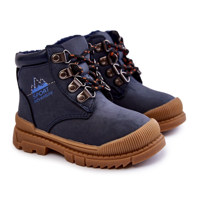 Bottes Chaudes Enfant Trappers Bleu Marine Walter